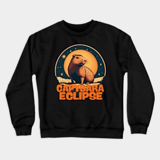 Total Solar Eclipse Capybara 2024 Crewneck Sweatshirt